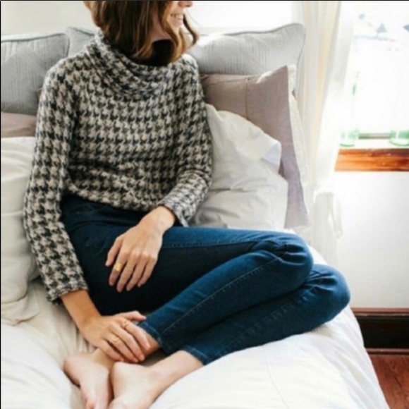 Madewell Houndstooth Turtleneck Sweater XS - Picture 7 of 7